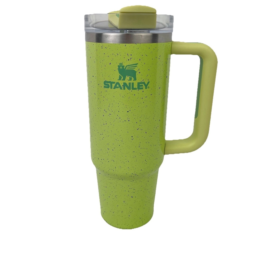Stanley Flowstate Quencher H2.0 Tumbler Cup 30 oz Green Citron Speckle‎ W/ Lid - Picture 1 of 9